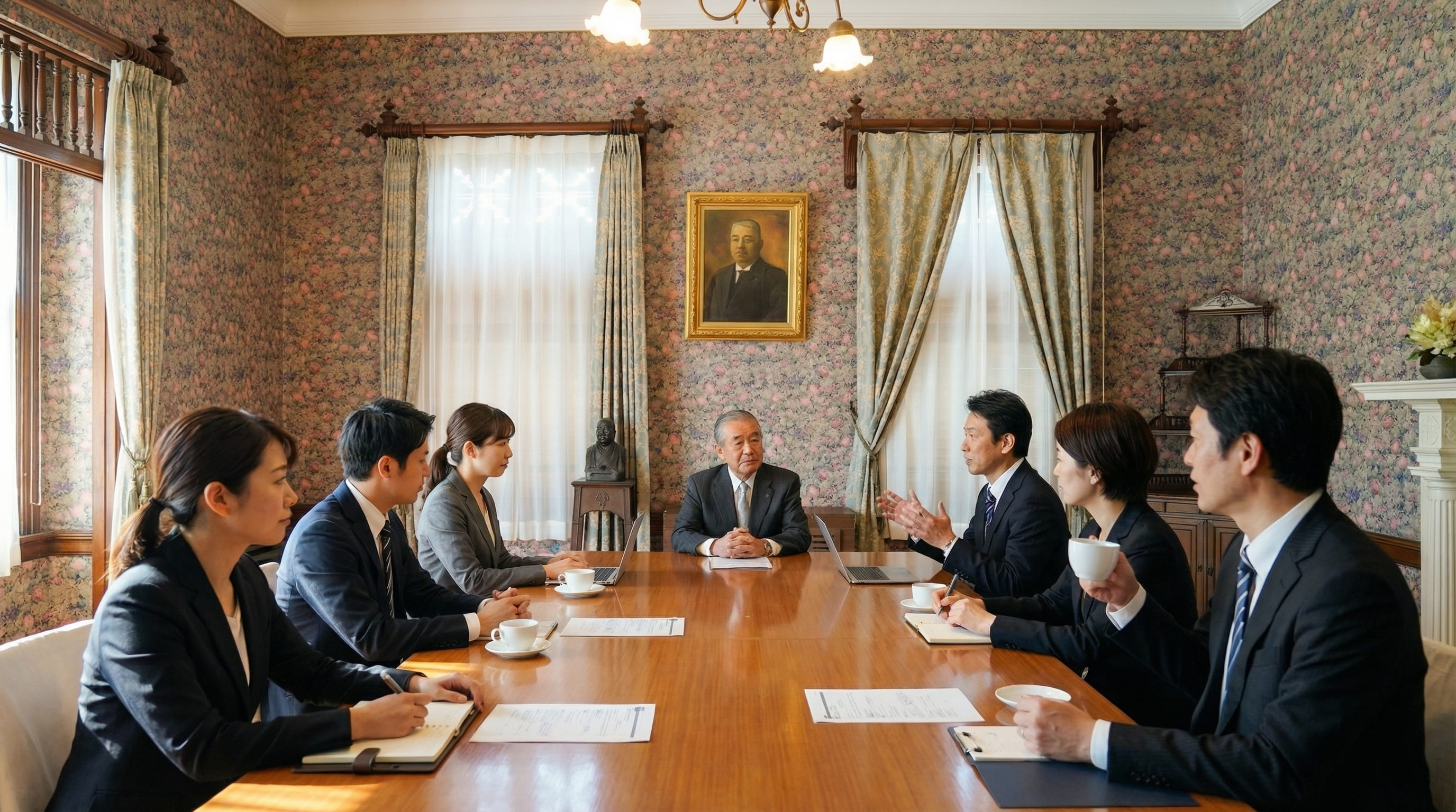 豊門公園の歴史的空間で行われる研修や講座の様子