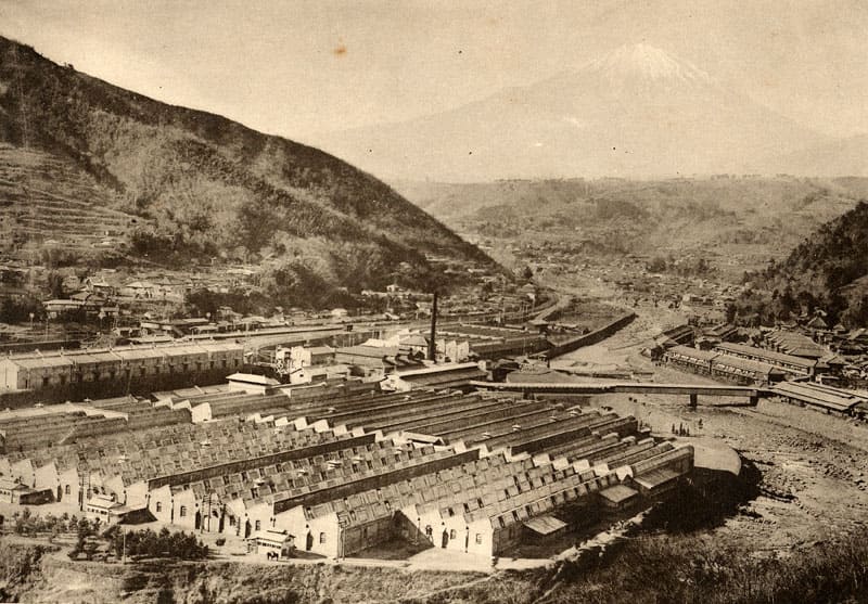 富士紡績の工場と当時の様子（小山町の近代産業の歴史）