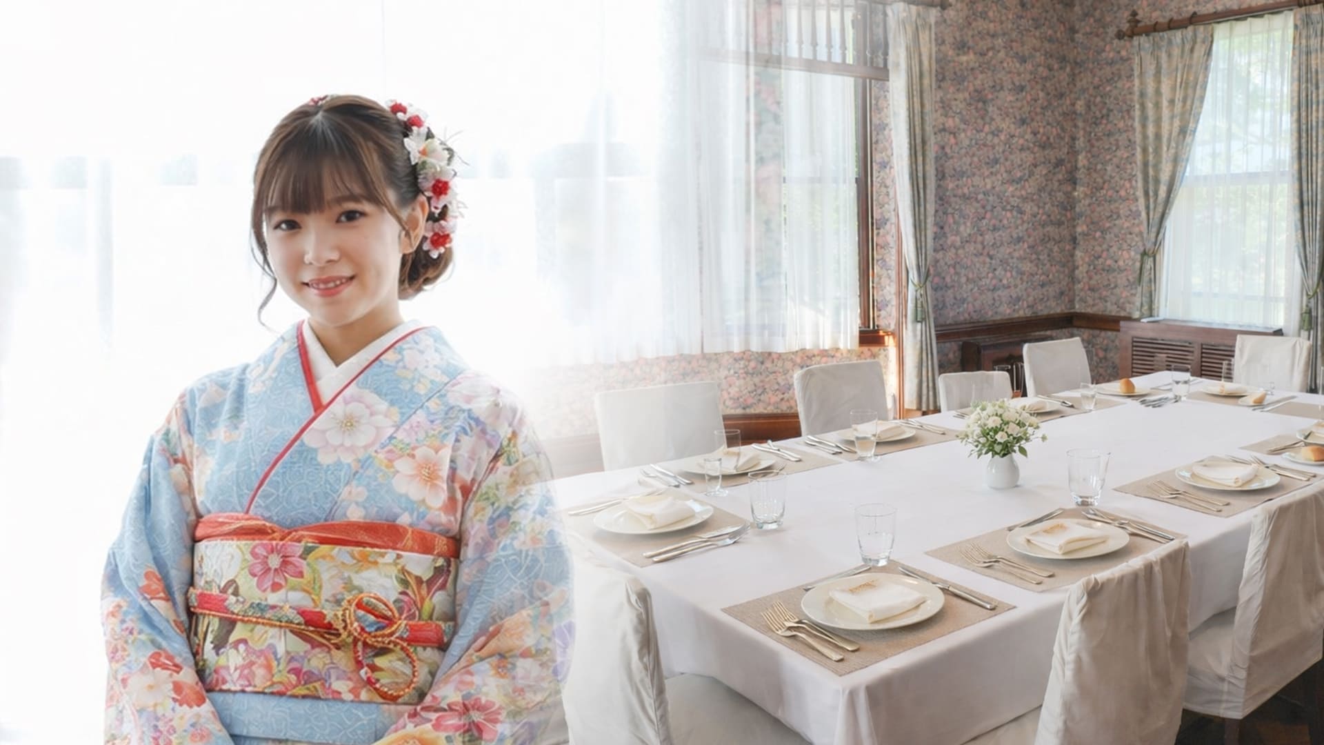 豊門カフェでのランチと記念撮影のイメージ